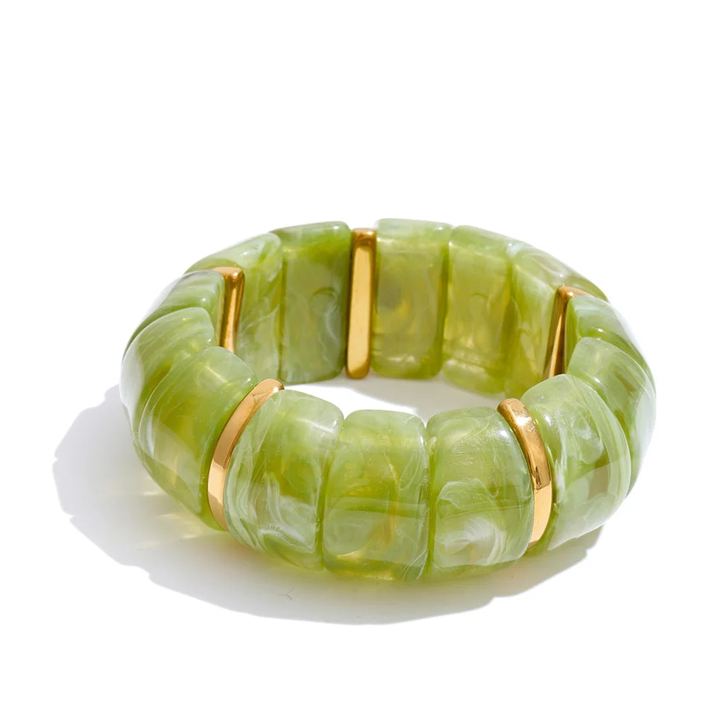 Tension Arc Bracelet — Polished Resin Finish
