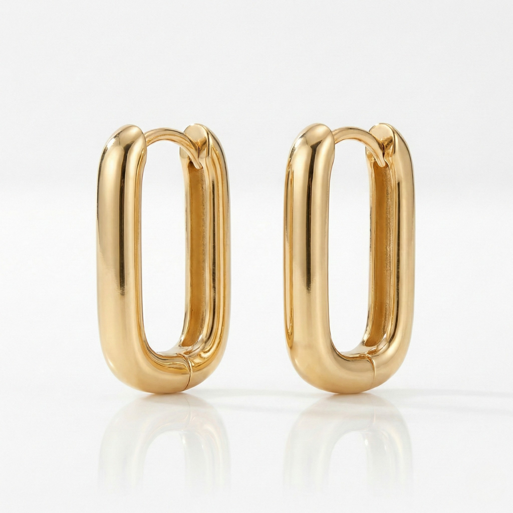 High-quality, hypoallergenic gold-plated earrings made of 316 stainless steel. They are fade-resistant, comfortable, versatile, easy yet elegant, suitable for everyday wear or parties. These fashionable women's earrings are a refined gift accessory.