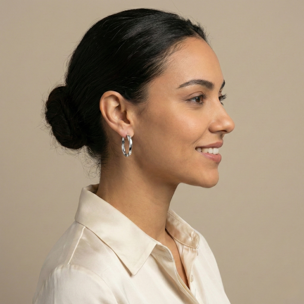 Elegant Hypoallergenic Twisted Hoop Earrings