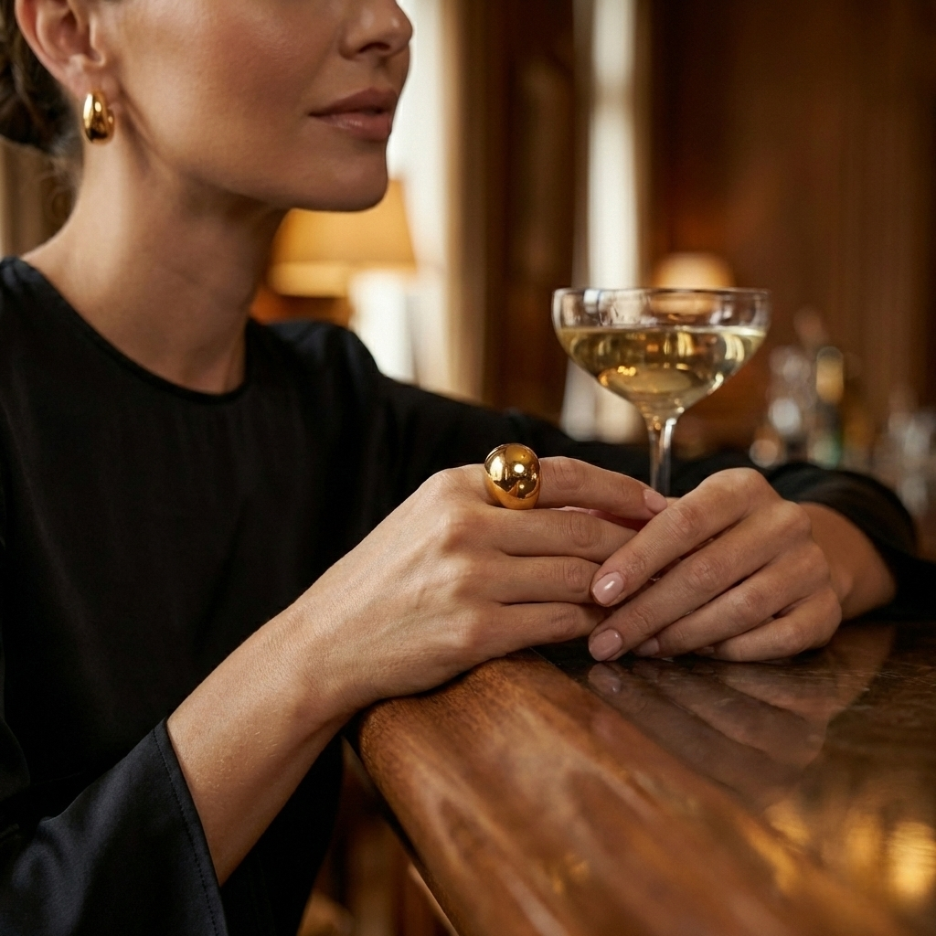 Negative Form Ring — Gold Finish