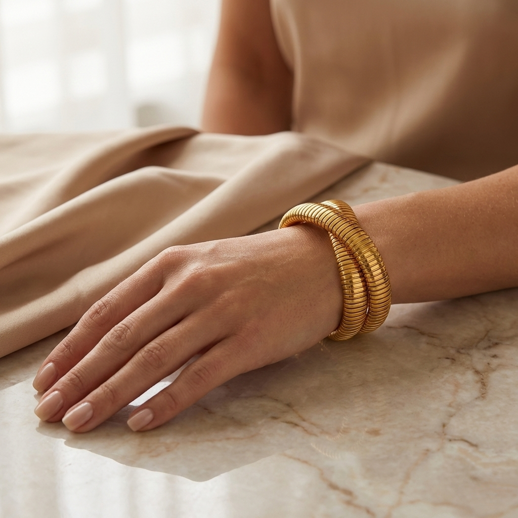 Mass Stack Bangle — Gold Finish