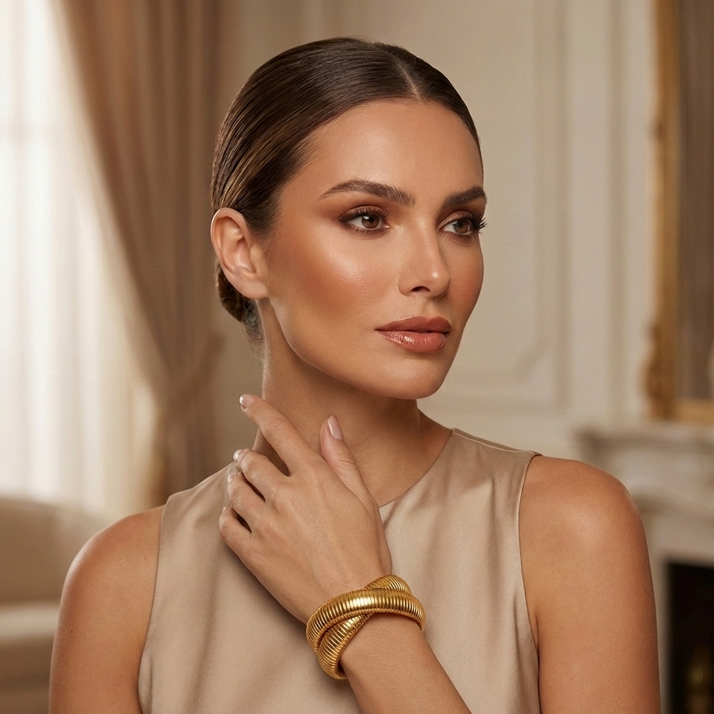 Mass Stack Bangle — Gold Finish