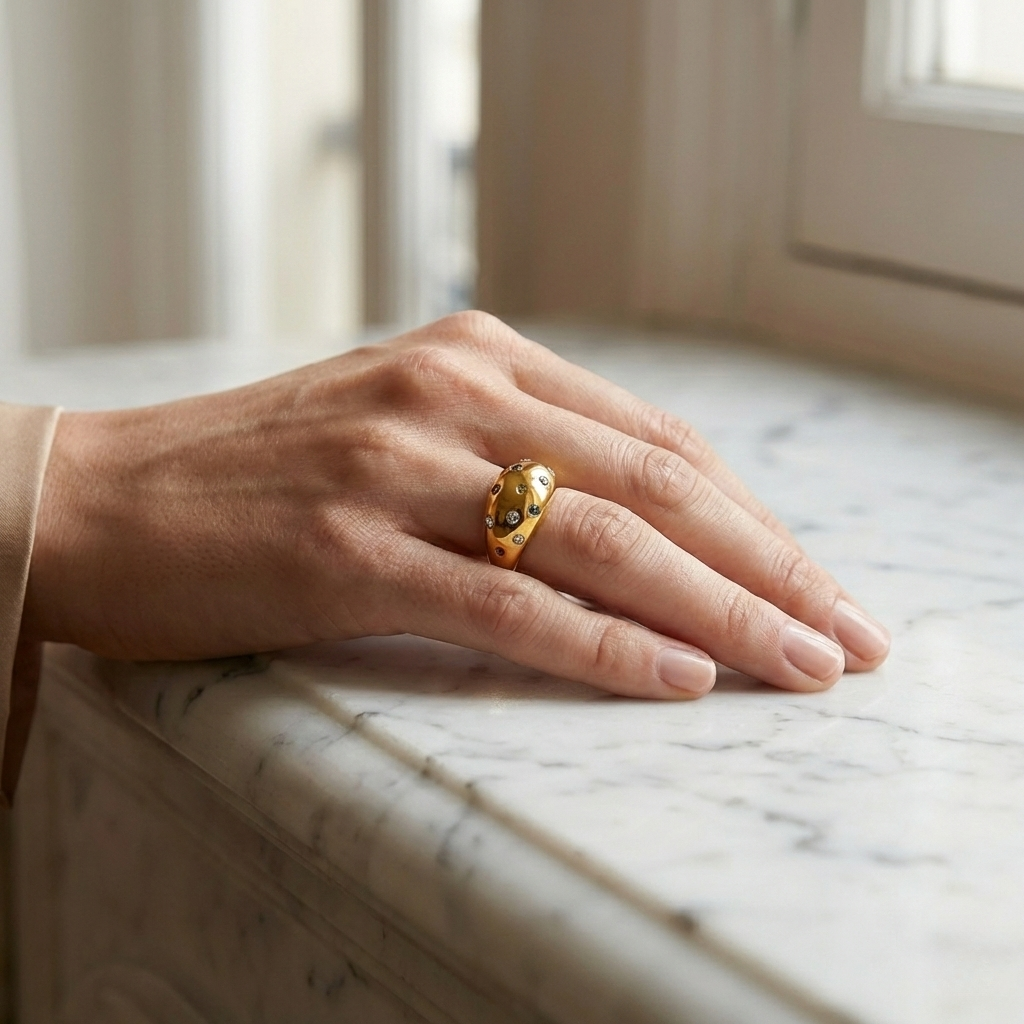 Lumen Set Ring — Gold Finish