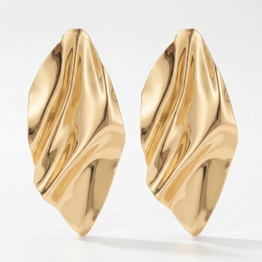 Elegant Gold-Plated Statement Earrings