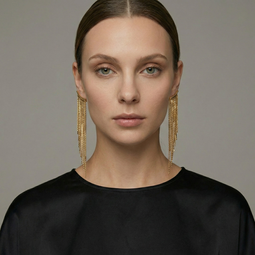 Elegant Gold Tassel Earrings - Boho Chic for Every Occasion