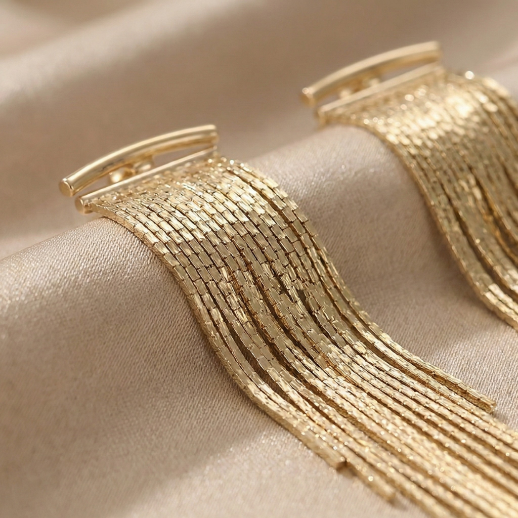 Elegant Gold Tassel Earrings - Boho Chic for Every Occasion