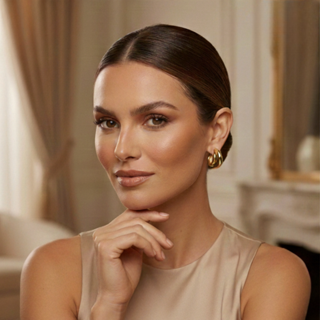 Double C-Shaped Hoop Earrings | 18K PVD Gold Plated