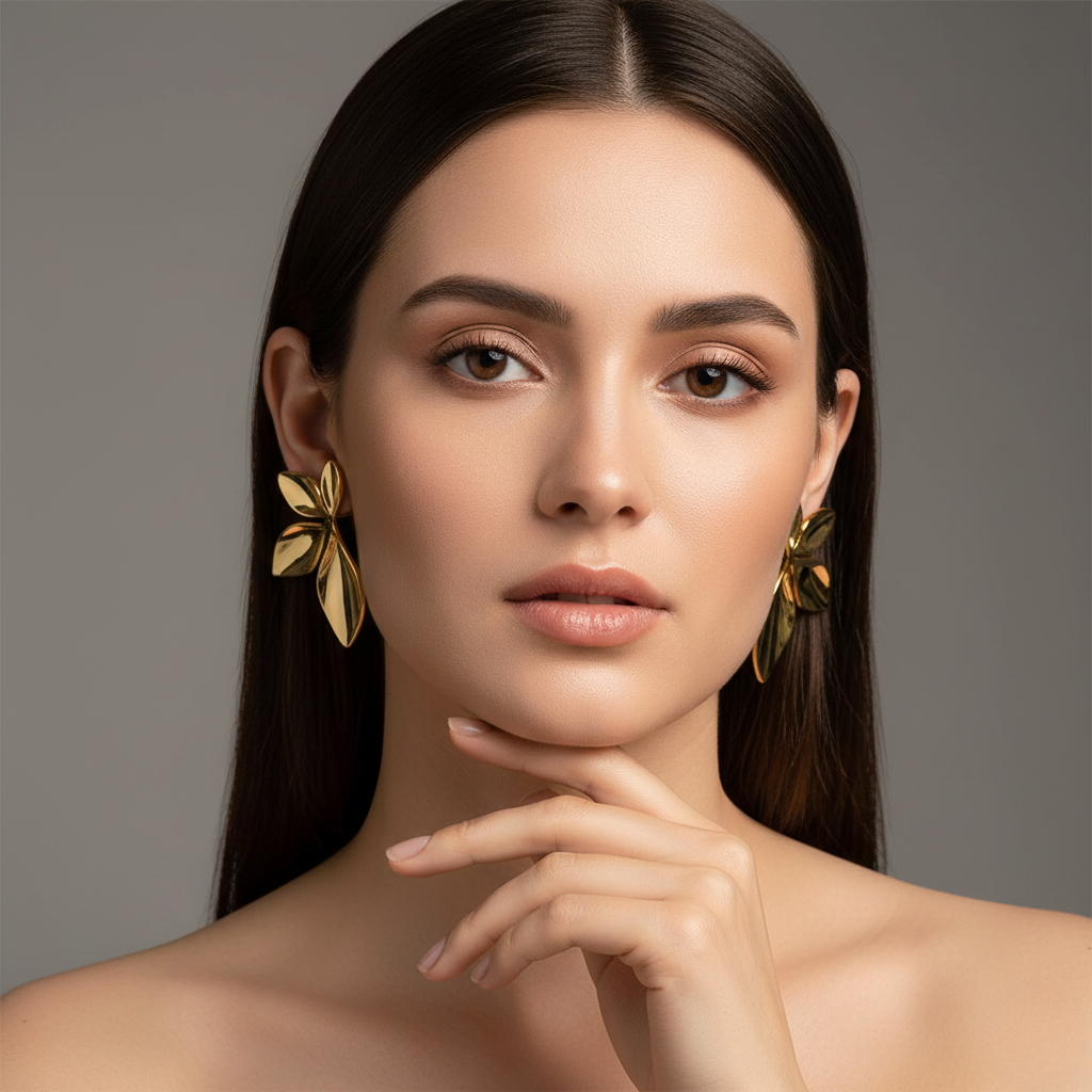 Earring Fleur Éternelle Leaf Studs