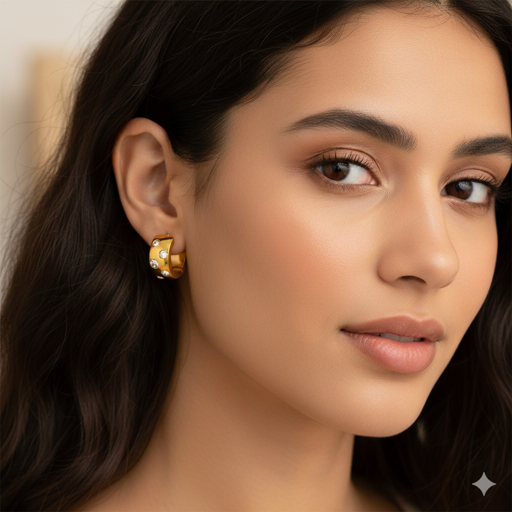 Lumière Zircon Hoop Earring