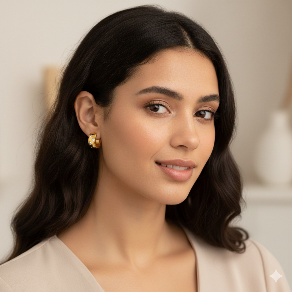 Lumière Zircon Hoop Earring