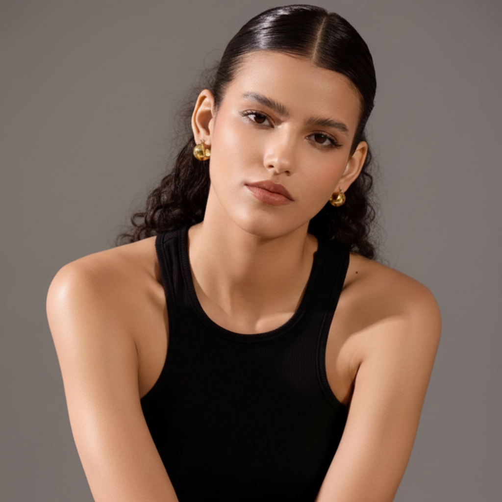 Golden Geometric Luxe Earrings