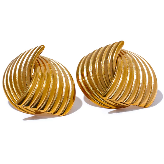 Golden Minimalist Geo Studs