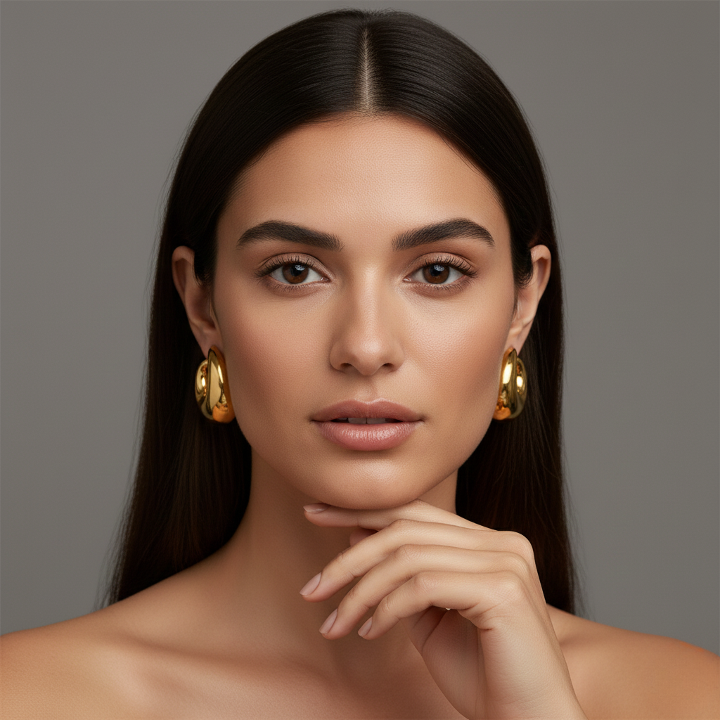 Smooth Chunky C-Shape Earring