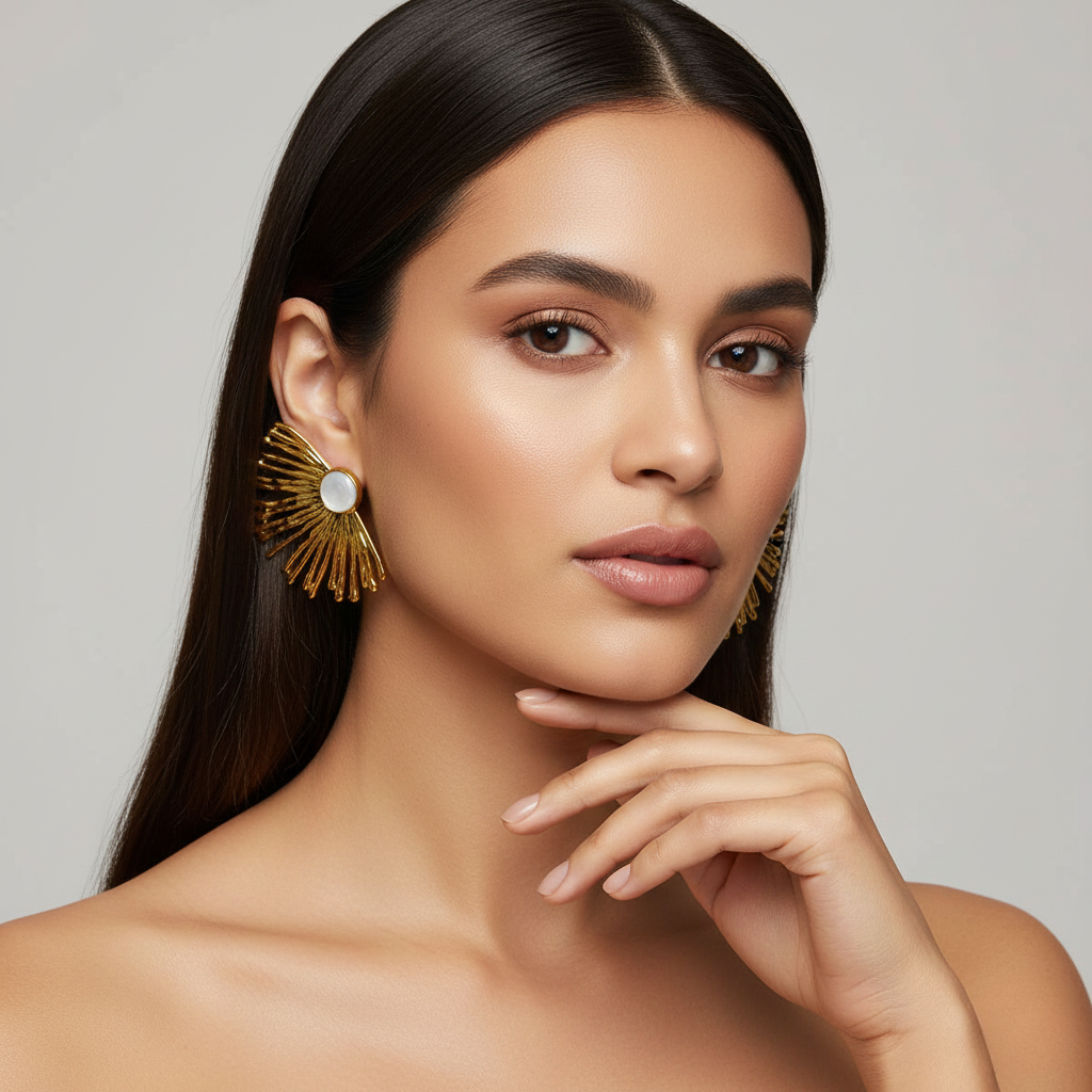 Lumière Shell Statement Stud