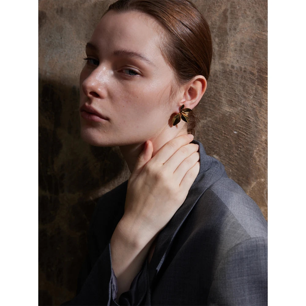 Earring Fleur Éternelle Leaf Studs