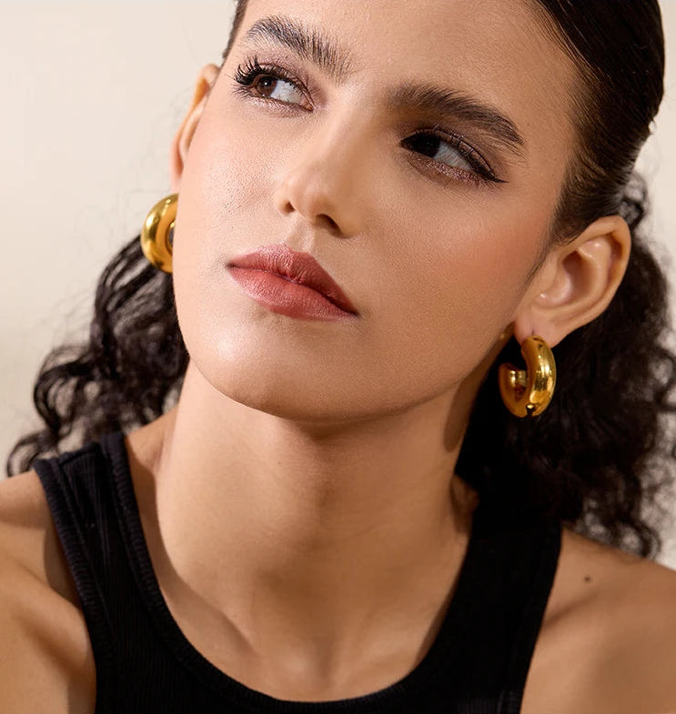 C Field Huggies — Gold Finish