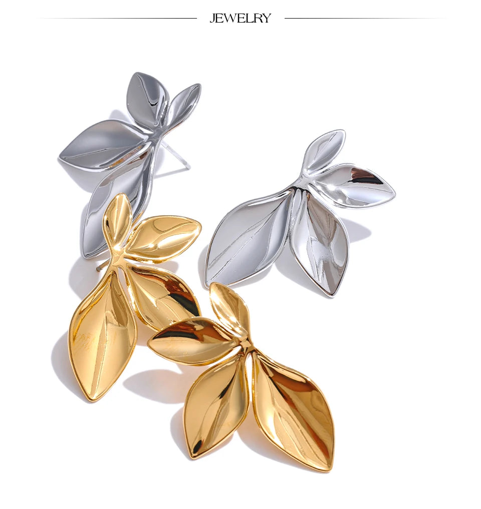 Earring Fleur Éternelle Leaf Studs