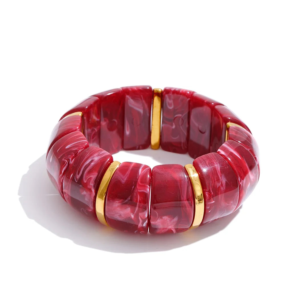 Tension Arc Bracelet — Polished Resin Finish