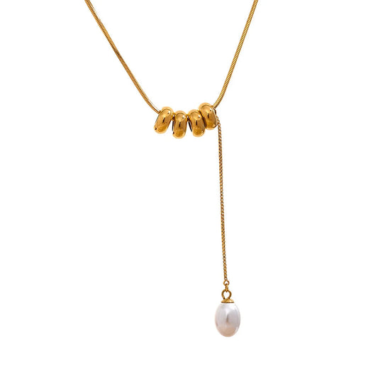Pearl Sphere Charm Necklace