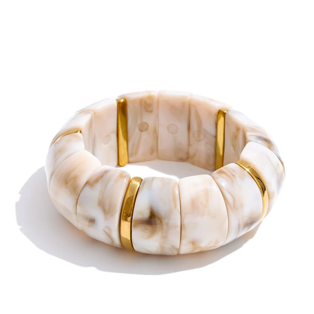 Tension Arc Bracelet — Polished Resin Finish