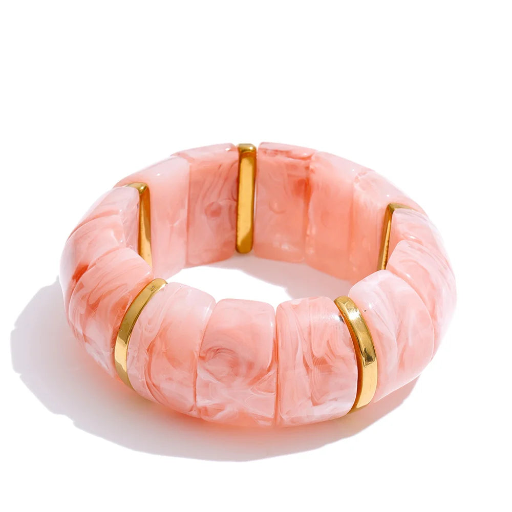 Tension Arc Bracelet — Polished Resin Finish