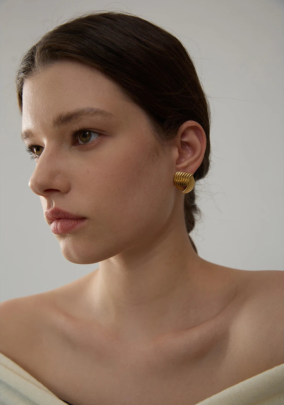 Golden Minimalist Geo Studs