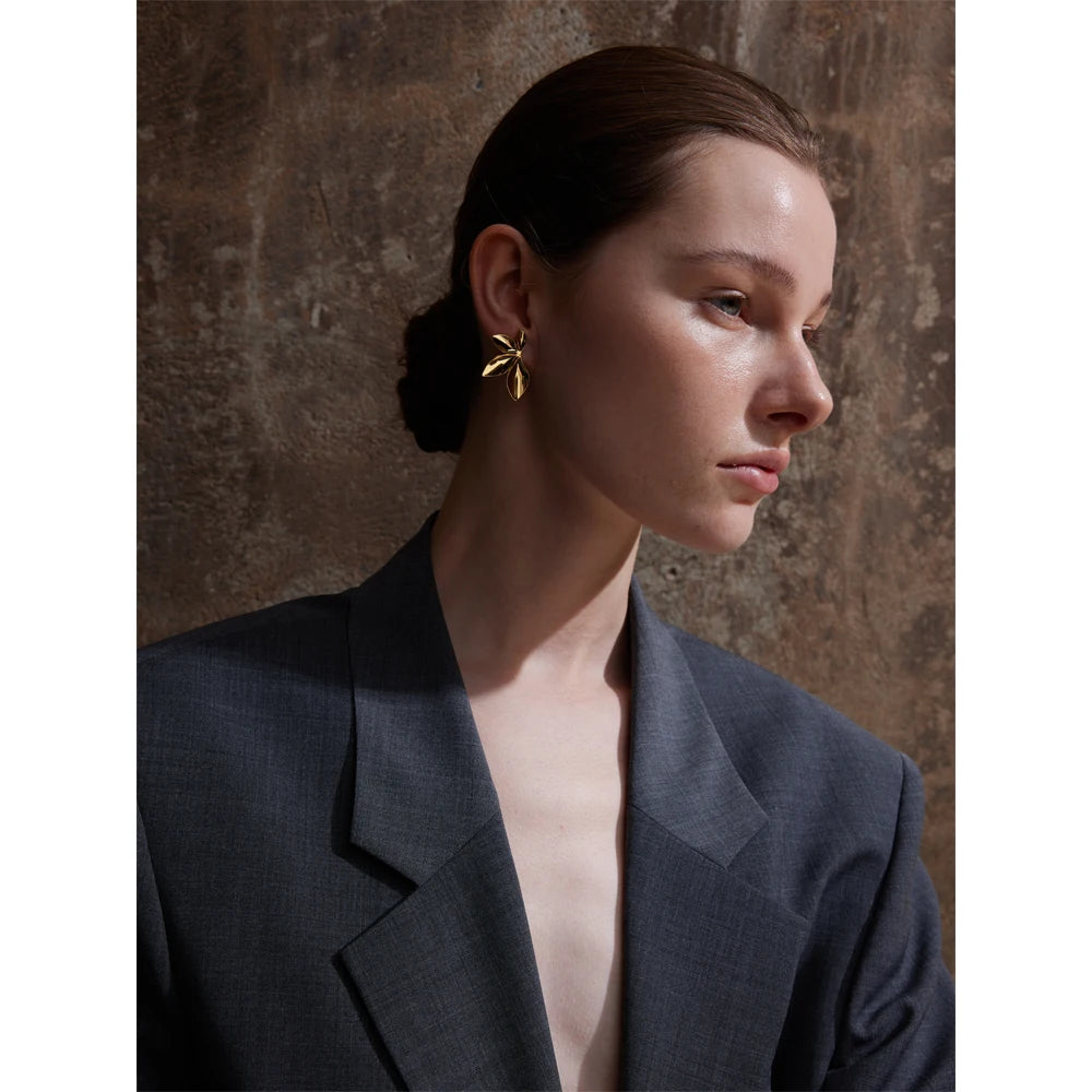 Earring Fleur Éternelle Leaf Studs