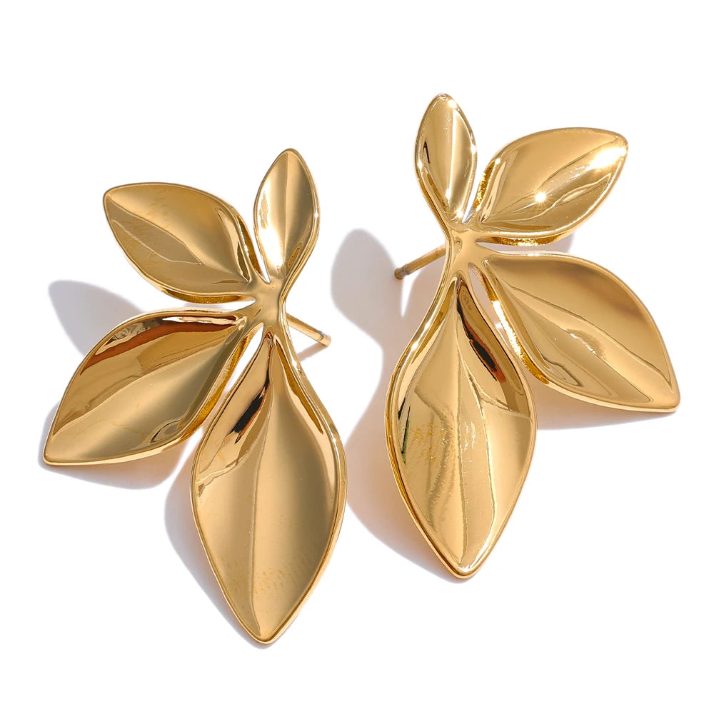 Earring Fleur Éternelle Leaf Studs
