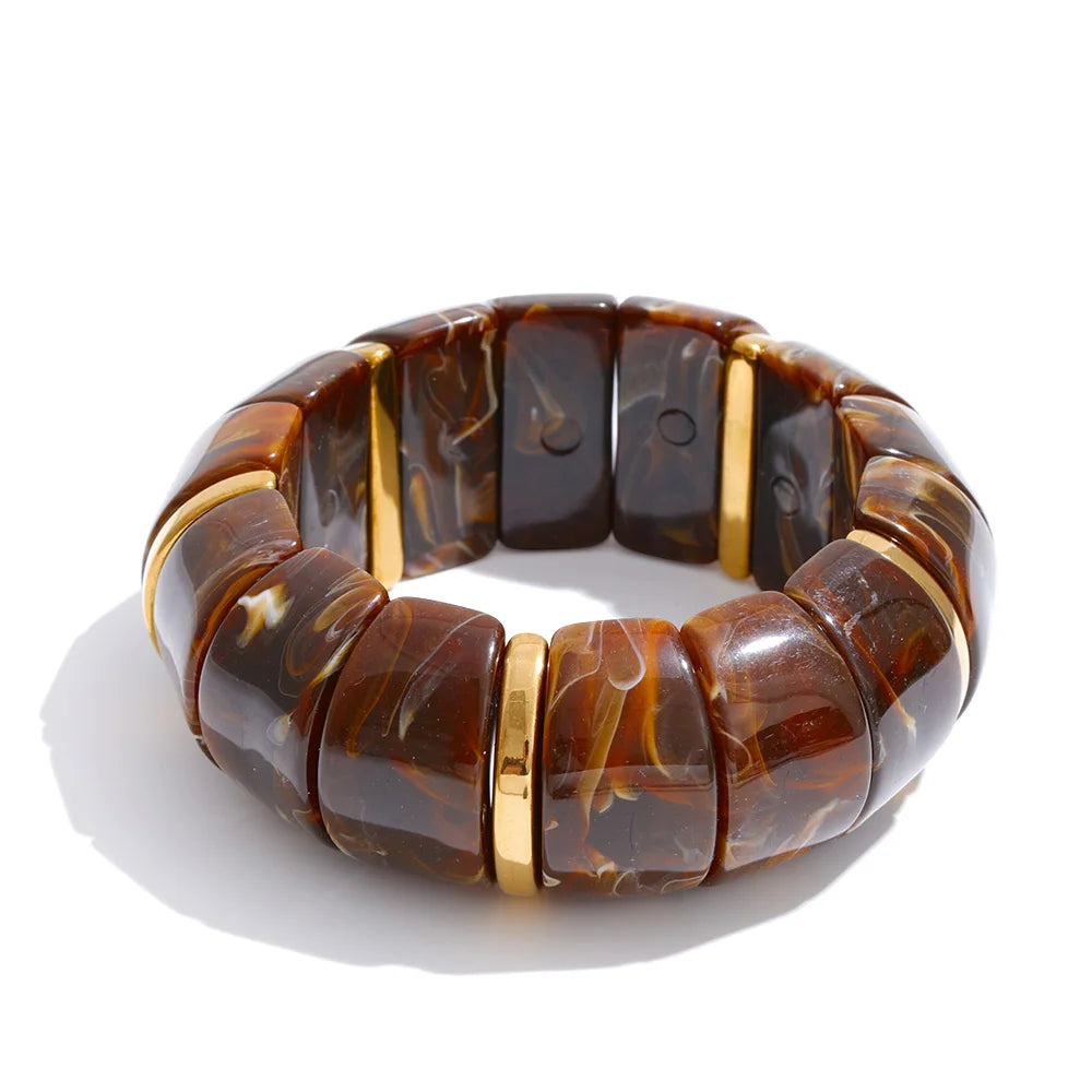 Tension Arc Bracelet — Polished Resin Finish