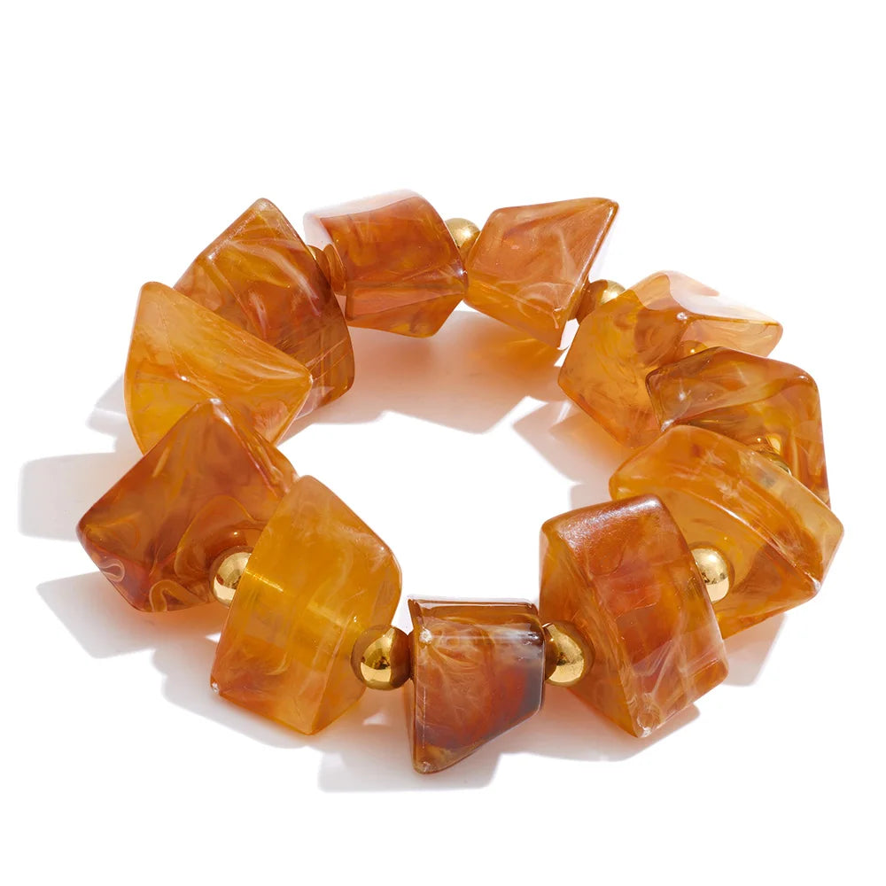 Amber Sequence Bracelet — Resin Finish